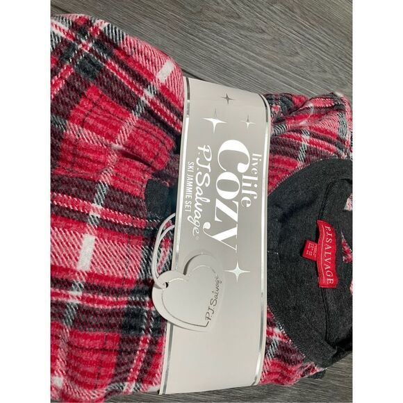 NWT Pj Salvage Womens XS Plaid Soft Thermal Ski Jammie Pajama Lounge Set - Picture 4 of 4